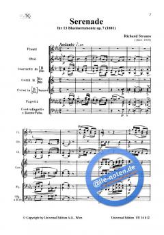 Serenade in Es-Dur op. 7 für 13 Blasinstrumente (Richard Strauss) 
