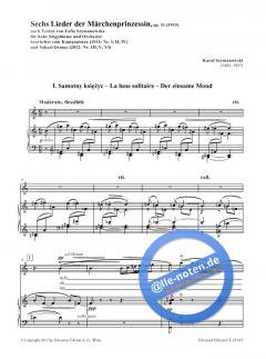6 Lieder der Märchenprinzessin op. 31 von Karol Szymanowski 