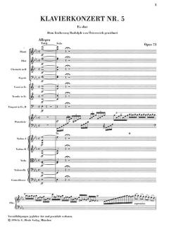Konzert Nr. 5 Es-Dur op. 73 von Ludwig van Beethoven für Klavier und Orchester im Alle Noten Shop kaufen