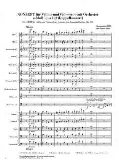 Doppelkonzert a-moll op. 102 von Johannes Brahms 