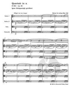 Quartett A-Moll Op. 29 D 804 (Rosamunde) von Franz Schubert 