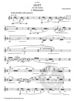 Duft for Solo Clarinet von Kaija Saariaho 