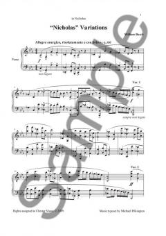 Nicholas Variations for Piano Solo von William Busch 