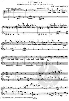 Kadenz zu Mozarts Klavierkonzert d-moll KV 466 von Ludwig van Beethoven im Alle Noten Shop kaufen