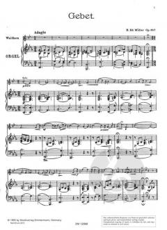 Gebet op. 65a von Bernhard Eduard Müller für Waldhorn und Orgel