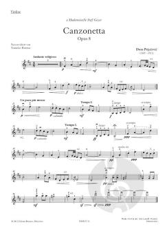 Canzonetta opus 8 von Dora Pejacevic 
