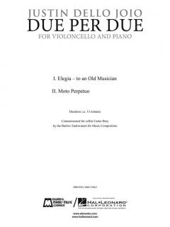 Due per Due von Justin Dello Joio für Violoncello und Klavier im Alle Noten Shop kaufen