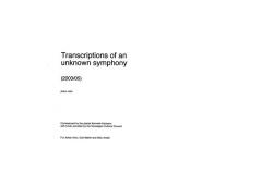 Transciptions of An Inknown Symphony von Asbjorn Schaathun 