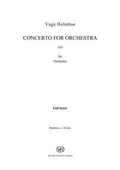 Concerto for Orchestra von Vagn Holmboe im Alle Noten Shop kaufen (Partitur)