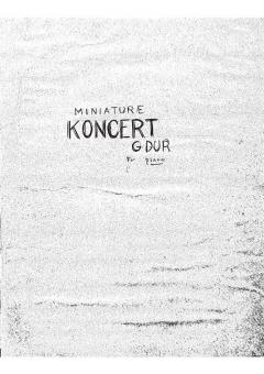 Miniature Koncert G-Dur von Per Norgard 