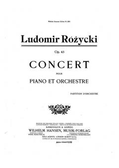 Concerto pour piano von Ludomir Rozycki 