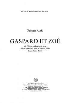 Gaspard et Zoe von Georges Auric 
