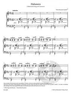 Habanera von Emanuel Alexis Chabrier 