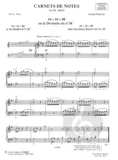 Carnets de notes Vol.3 von Claude Pascal 