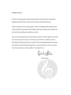 Three New Gymnopedies von Frank Levin 