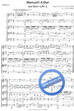 Menuett A-Dur von Luigi Boccherini (Download) 