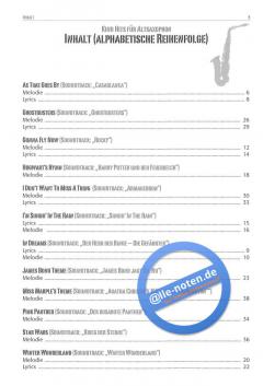 Kino Hits für Alt-Saxophon 