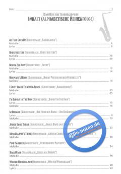 Kino Hits für Tenor-Saxophon 