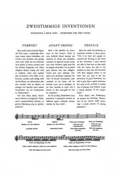 Zweistimmige Inventionen von Johann Sebastian Bach 