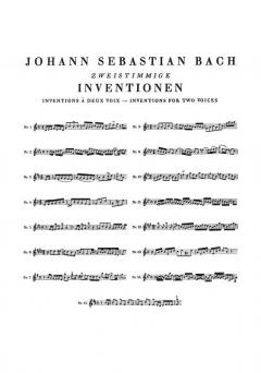 Zweistimmige Inventionen von Johann Sebastian Bach 