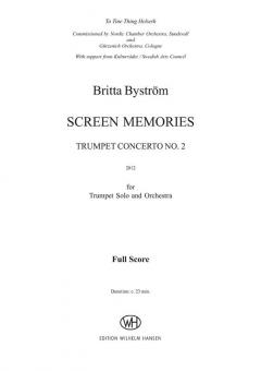 Screen Memories, Trumpet Concerto No.2 von Britta Byström 