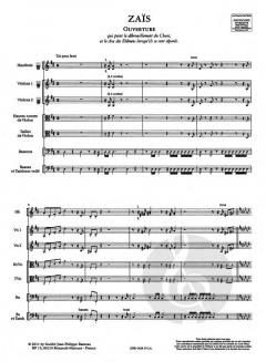 Symphonies extraites de Zaïs von Jean-Philippe Rameau 