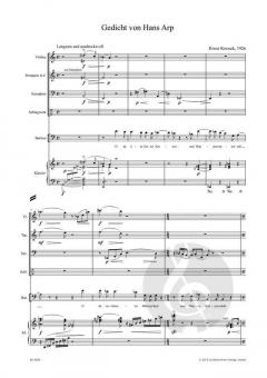 Gedicht von Hans Arp (Ernst Krenek) 