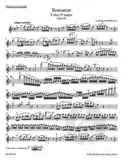 Romanzen in F-Dur und G-Dur von Ludwig van Beethoven für Violine und Orchester op. 50, 40 im Alle Noten Shop kaufen