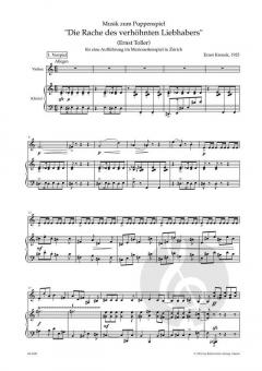 Musik zum Puppenspiel'Die Rache des verhöhnten Liebhabers' (Ernst Krenek) 