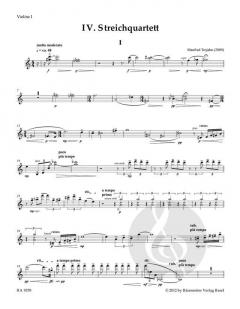 IV. Streichquartett von Manfred Trojahn im Alle Noten Shop kaufen (Stimmensatz)