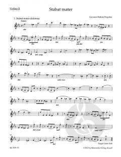 Stabat mater für Sopran, Alt, Streicher und Basso continuo (Giovanni Battista Pergolesi) 