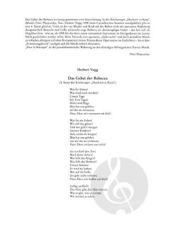 Das Gebet der Rebecca von Peter Planyavsky 