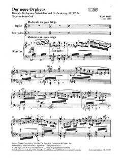 Der neue Orpheus op. 16 (Kurt Weill) 