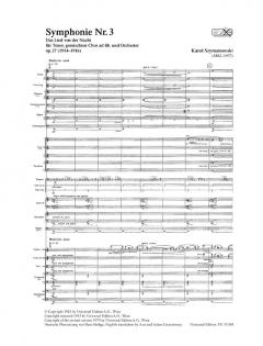 Symphonie Nr. 3 op. 27 von Karol Szymanowski 