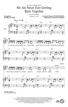 We Are Never Ever Getting Back Together (Taylor Swift) 