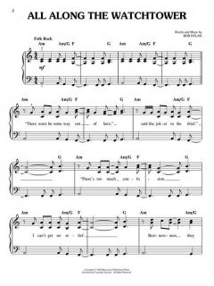 Bob Dylan For Easy Piano 