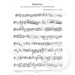 Kadenzen zu Violinkonzerten zu Brahms D-Dur Op. 77 von Wolfgang Schneiderhan im Alle Noten Shop kaufen