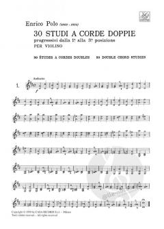 30 Studie a Corde Doppie von Enrico Polo 