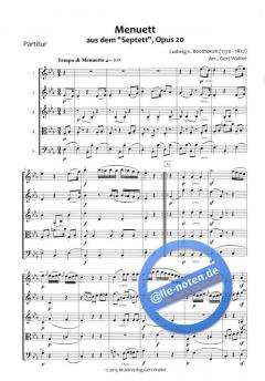 Menuett aus dem Septett op. 20 von Ludwig van Beethoven (Download) 