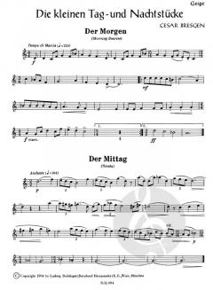 Die kleinen Tag- und Nacht-Stücke für Geige und Klavier von Cesar Bresgen 