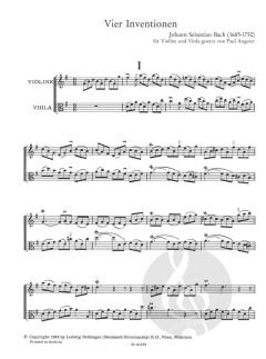 4 Inventionen von Johann Sebastian Bach 