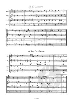 Venezianische Tänze (um 1540) für 4 Bassgeigen von Franz Pillinger 