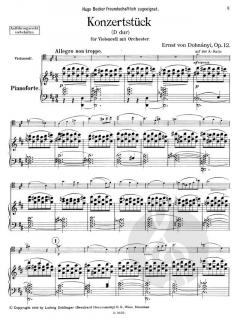 Konzertstück D-Dur op. 12 von Ernst von Dohnanyi 