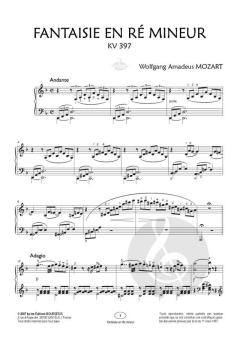 Fantaisie Re Mineur von Wolfgang Amadeus Mozart 