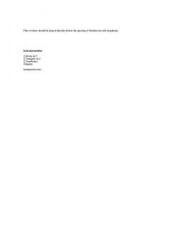 Overture To Beethoven's 6th Symphony (Thomas Agerfeldt Olesen) 