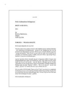 Body And Soul For Five Instruments (Pelle Gudmundsen-Holmgreen) 