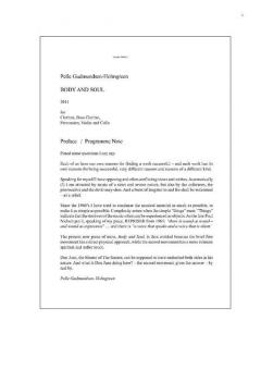 Body And Soul For Five Instruments (Pelle Gudmundsen-Holmgreen) 
