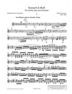 Konzert für Violine und Orchester d-Moll WoO 1 von Robert Schumann im Alle Noten Shop kaufen (Einzelstimme Violine)