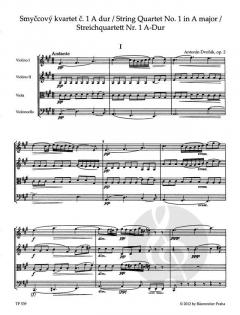 Streichquartett Nr. 1 in A-Dur op. 2 von Antonín Dvorák im Alle Noten Shop kaufen