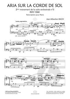 Aria Sur La Corde De Sol Re Majeur von Johann Sebastian Bach 
